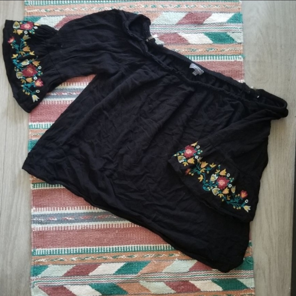 Off the Shoulder Embroidered Top